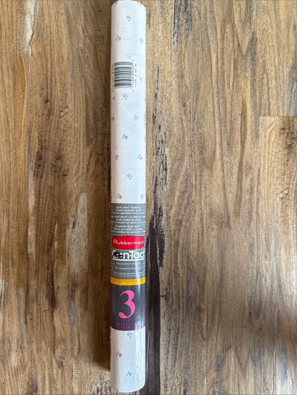 Vtg Contact Paper Peel & Stick Shelf Liner Roll Rubbermaid 13.5 Sq Hart N Flwr